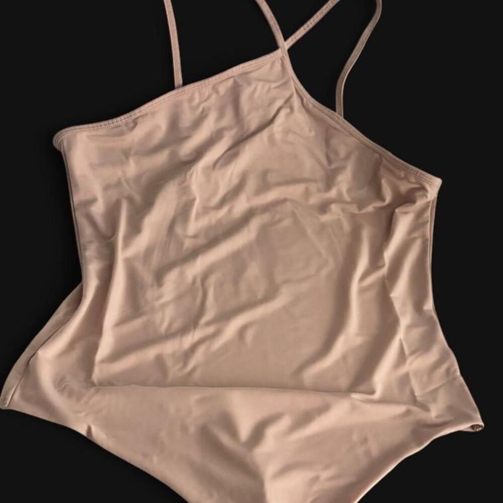 H-m Women's Pink and Tan Bodysuit